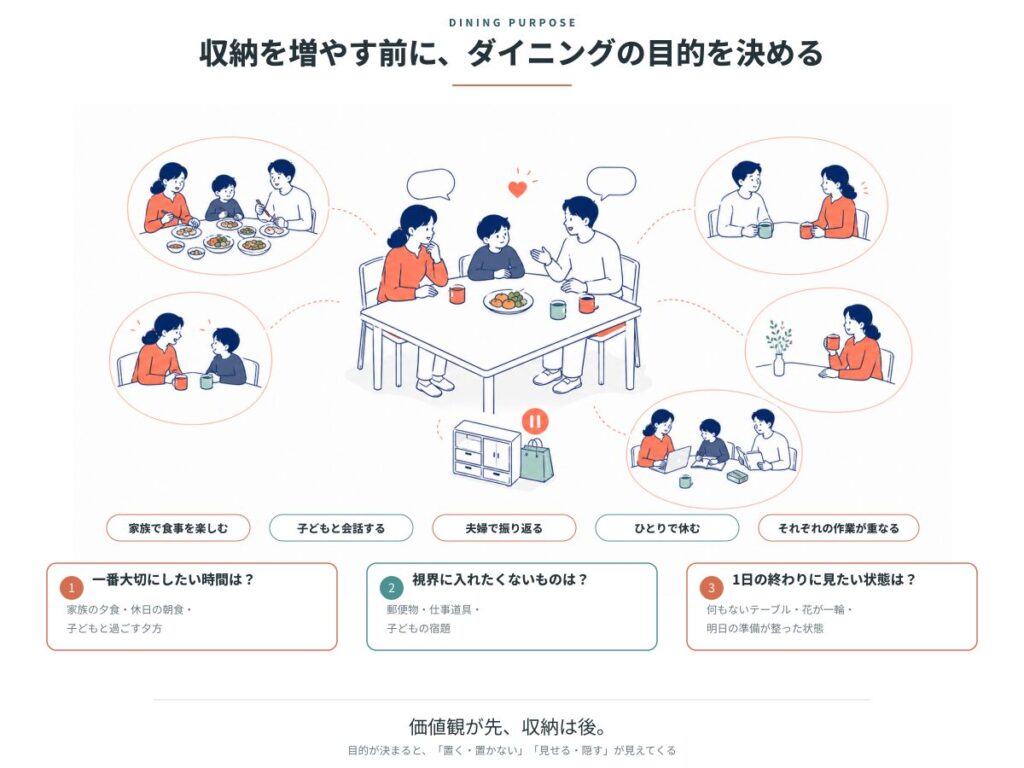 収納より先に、ダイニングの目的を決める