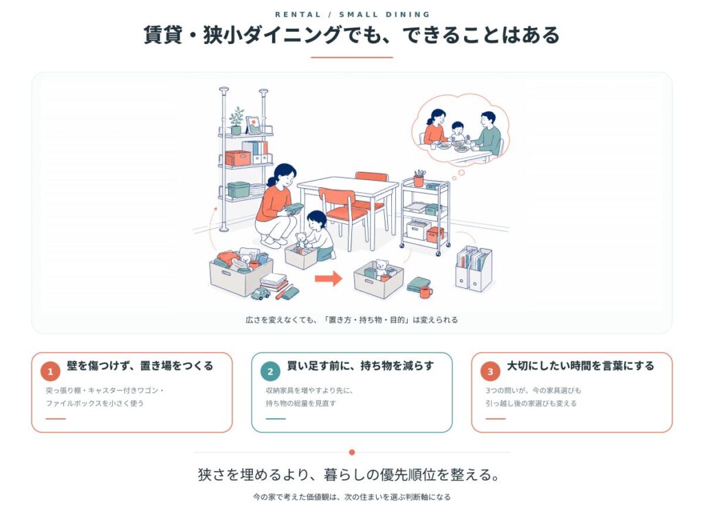 賃貸・狭小ダイニングでもできる工夫